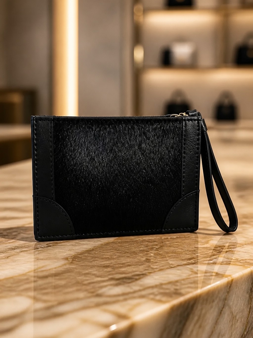 NWT Foley + Corinna FC Framed Wristlet Pouch Black $125 MSRP